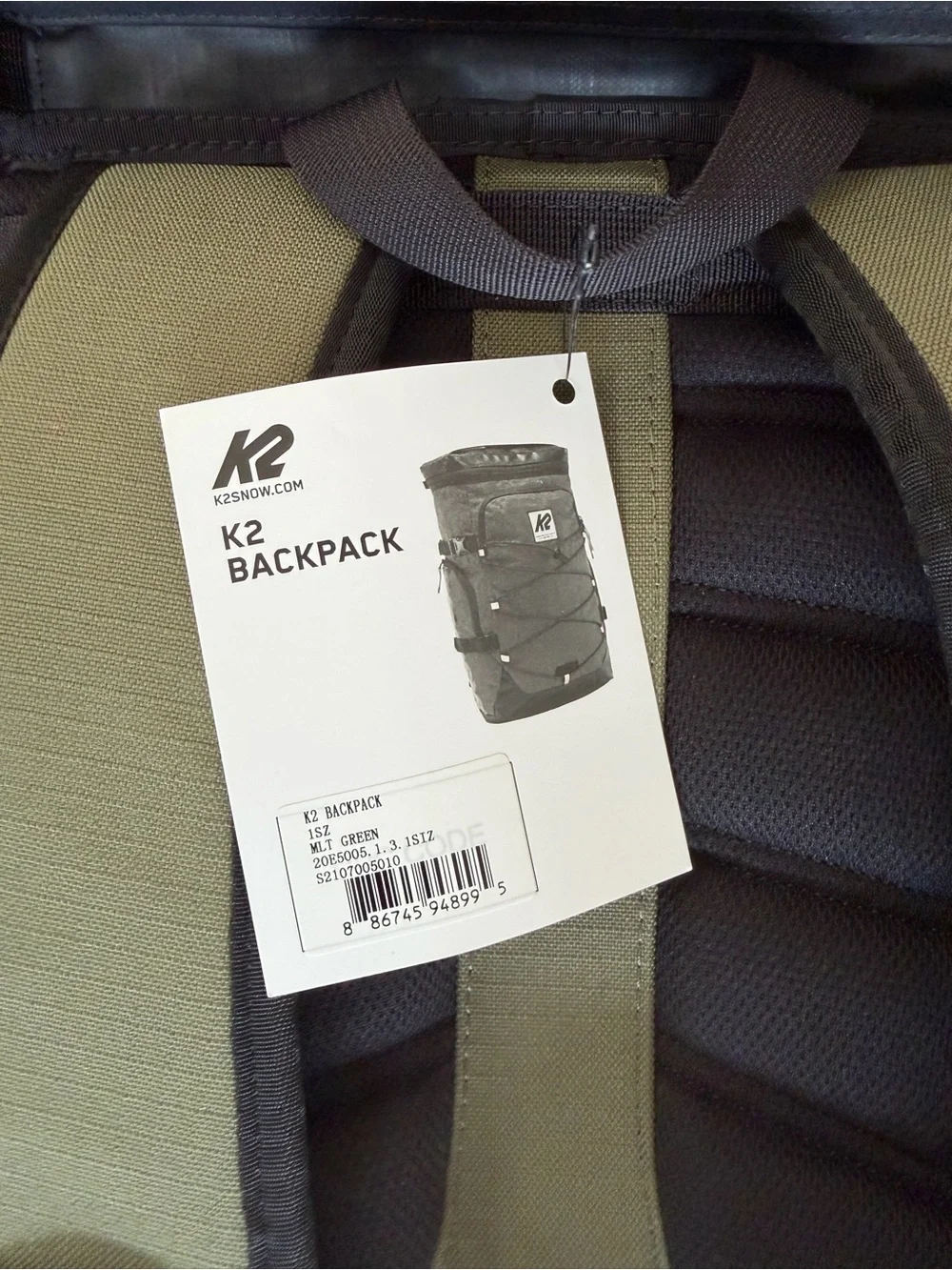 NWT K2 Backpack